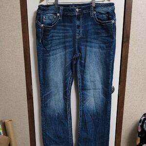 Miss Me Dark Blue Relaxed Men's Jeans